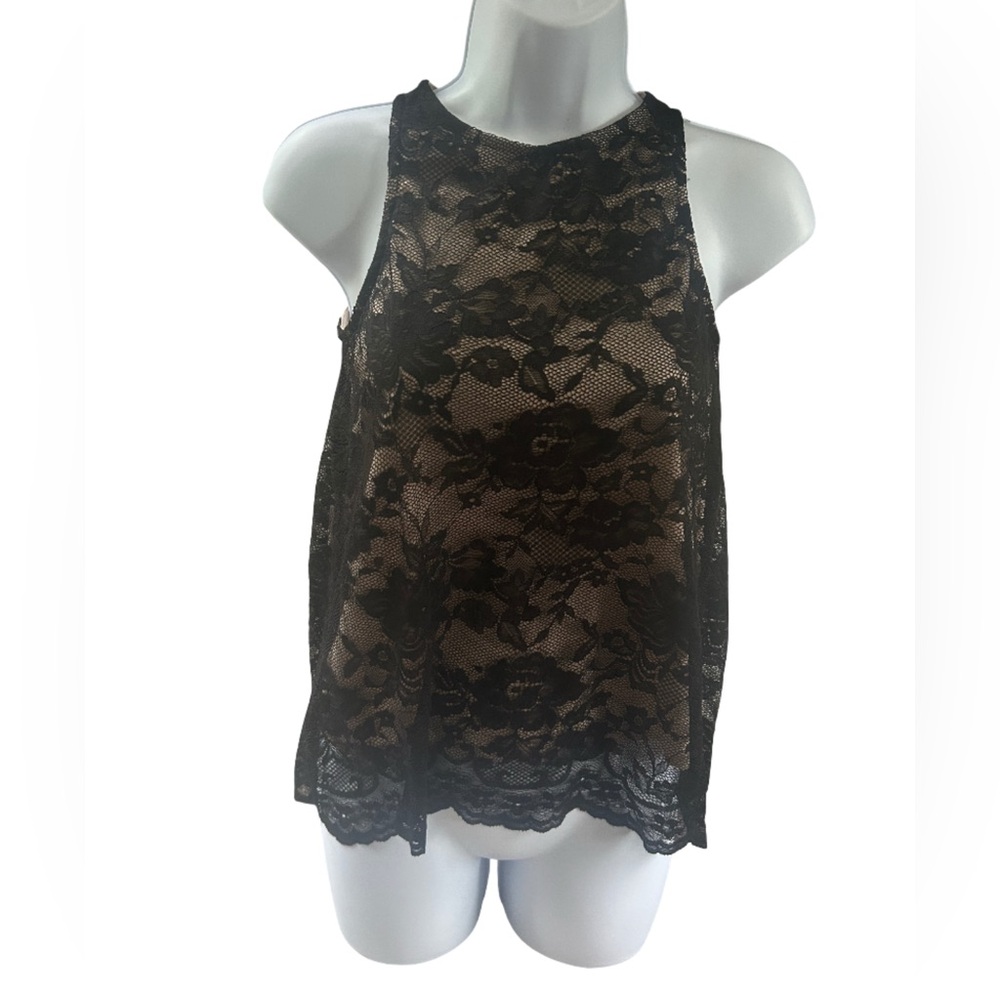 Rue21 Black Floral Lace Top